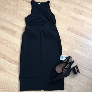 Zara black sling back pumps